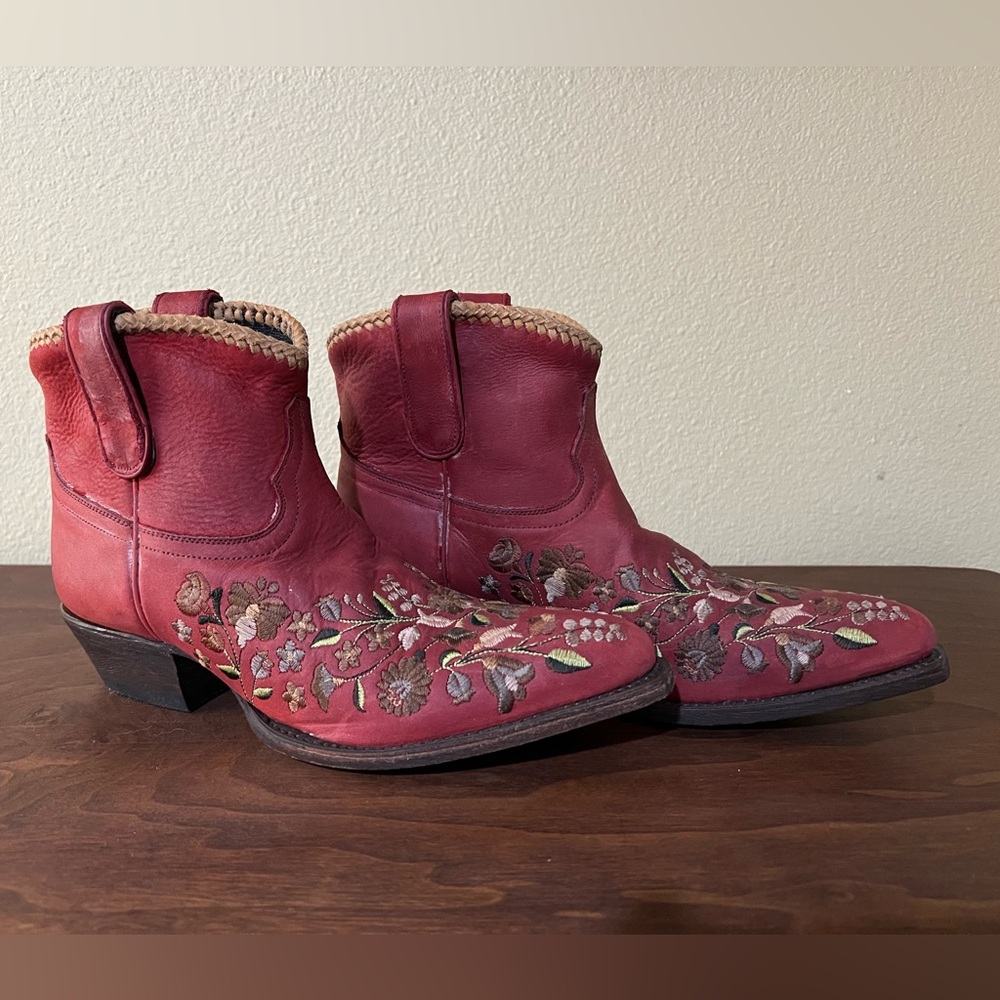 Liberty Black ankle boots Wildflower Rust 8